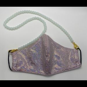 Blue Opal Face Mask Chain & Mask